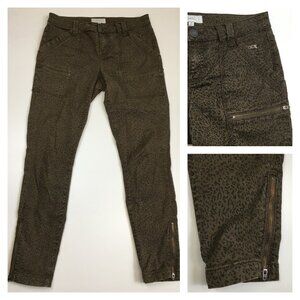 JOIE Brown Black Animal Print Zip Pockets & Ankle Logo Hardware Skinny Jeans